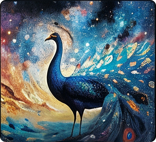 Peacock's Pride coffee artwork